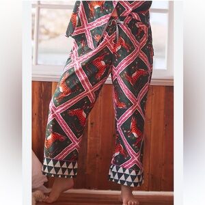 Anthropologie Multicolor Tiger Print Pajama Set